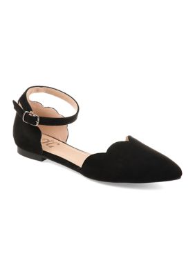 Journee Collection Women's Lana Flats, Black, 7M
