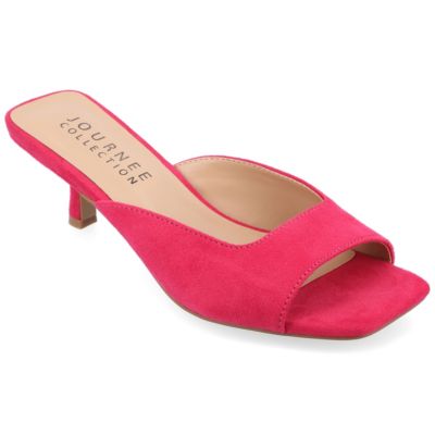 Journee Collection Women's Larna Sandals, Fuchsia, 12W