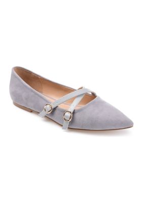 Journee Collection Women's Patricia Flats, Grey, 12M