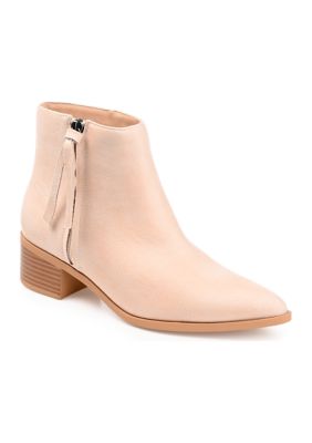 Journee Collection Women's Sadiya Booties, White, 12M