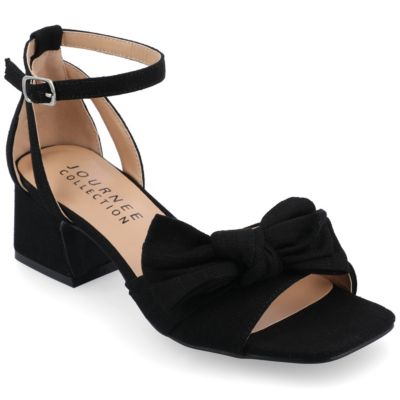 Journee Collection Women's Zevi Sandals, Black, 9.5W