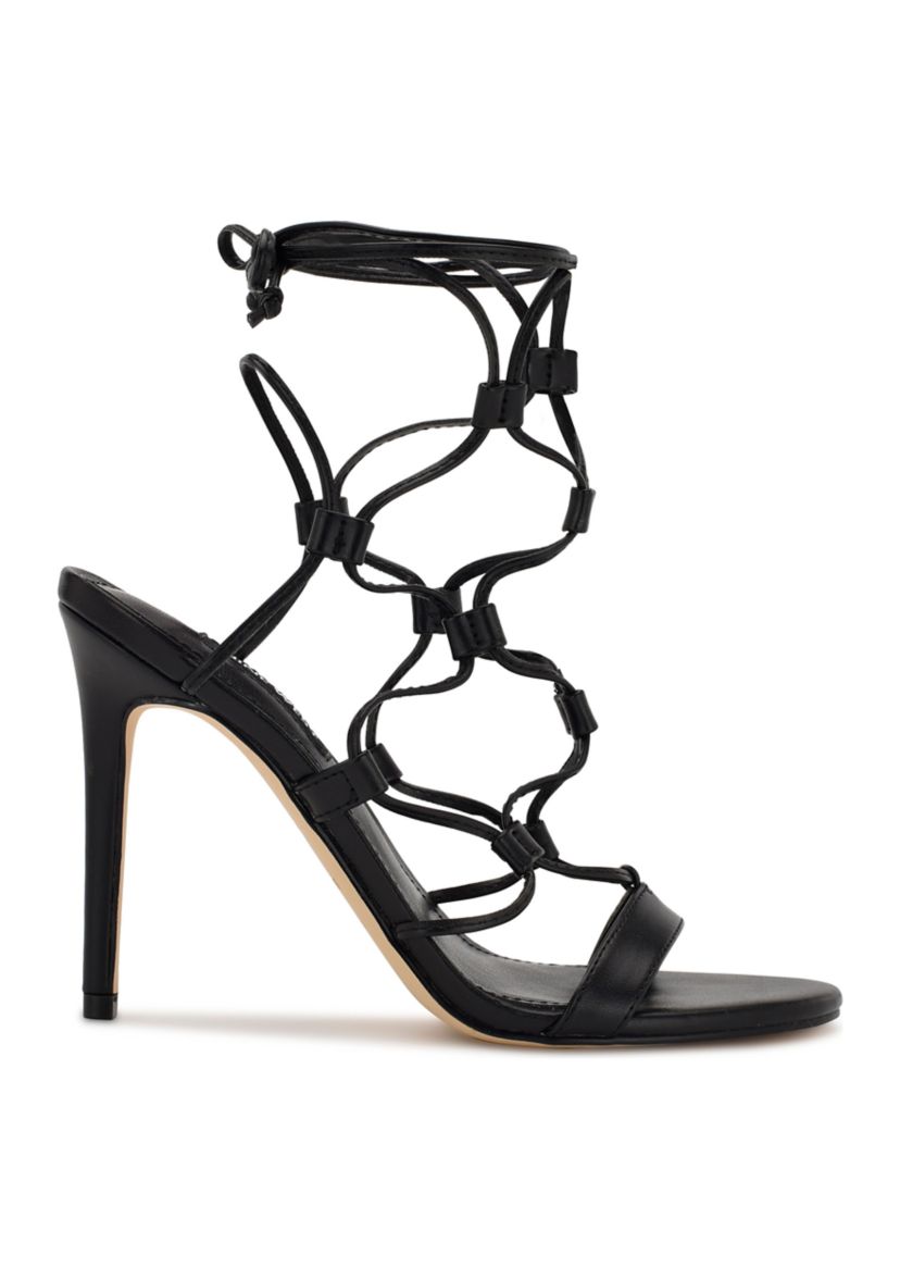 Mix Ankle Wrap Dress Sandals