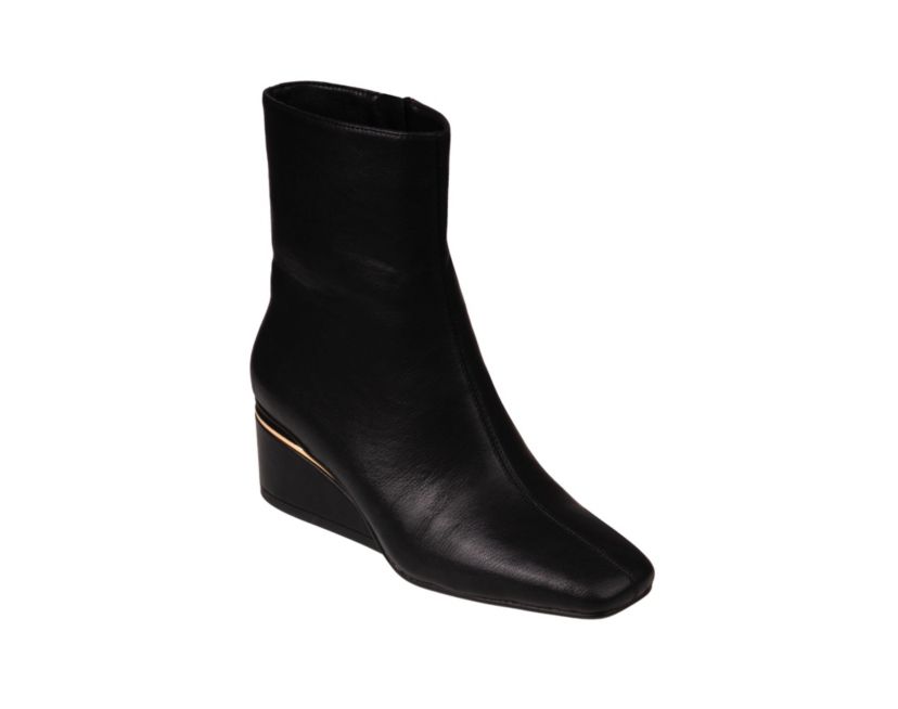 Mona, Metal Insert Wedge Ankle Bootie