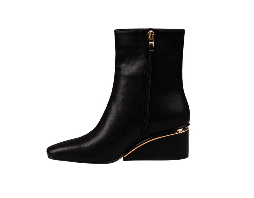 Mona, Metal Insert Wedge Ankle Bootie