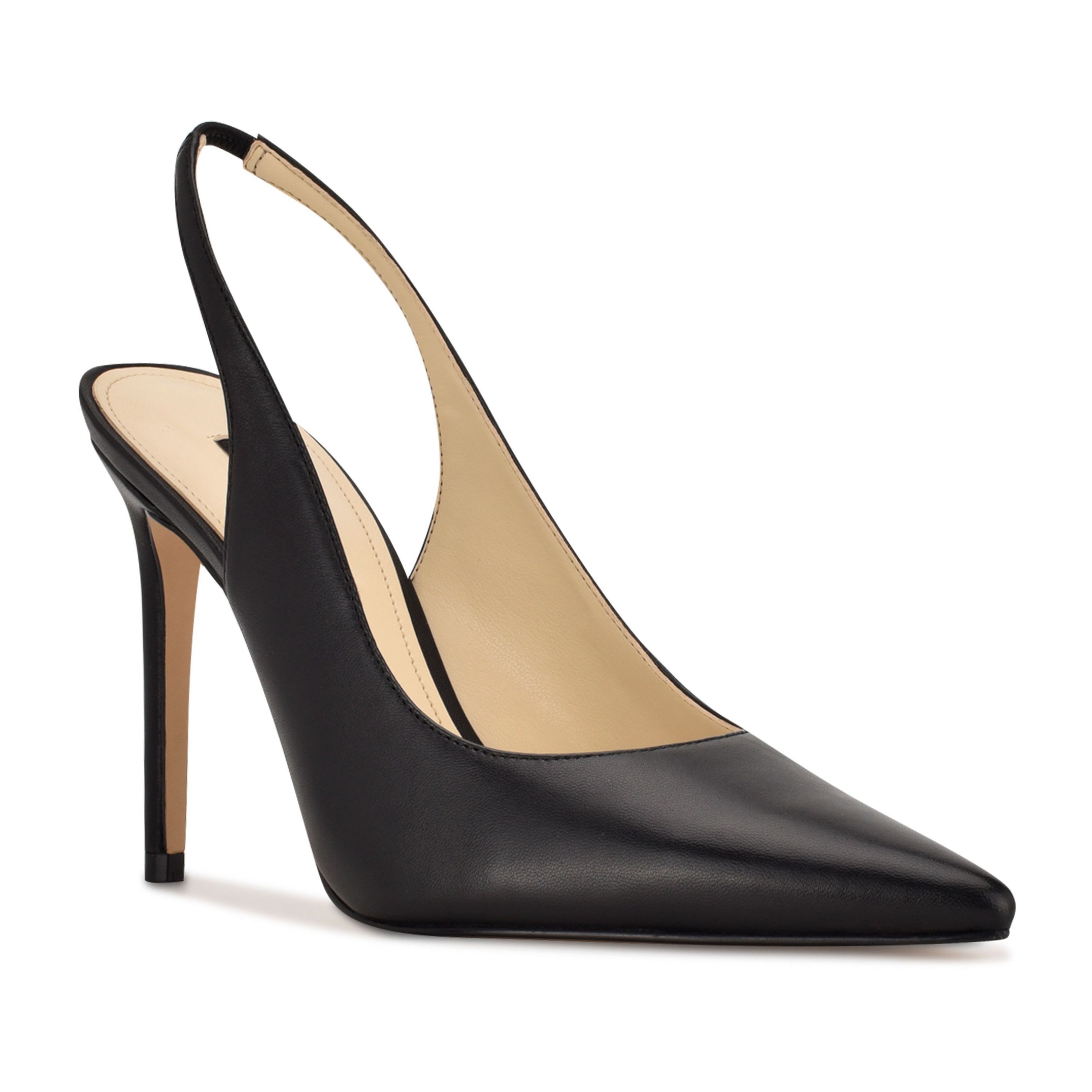 Feather Pointy Toe Slingback Dress Pumps
