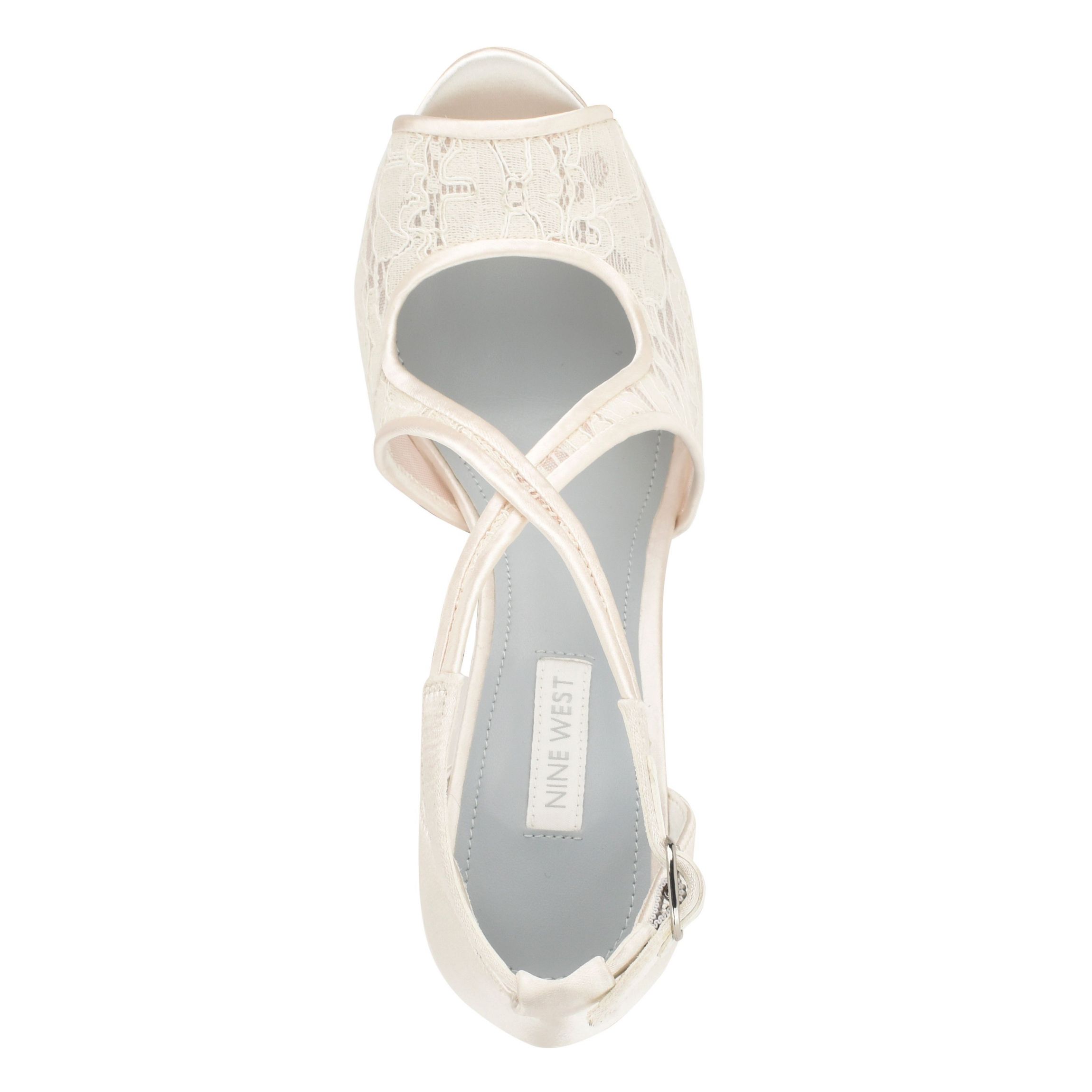 Hanya Bridal Peep Toe Platform Pumps