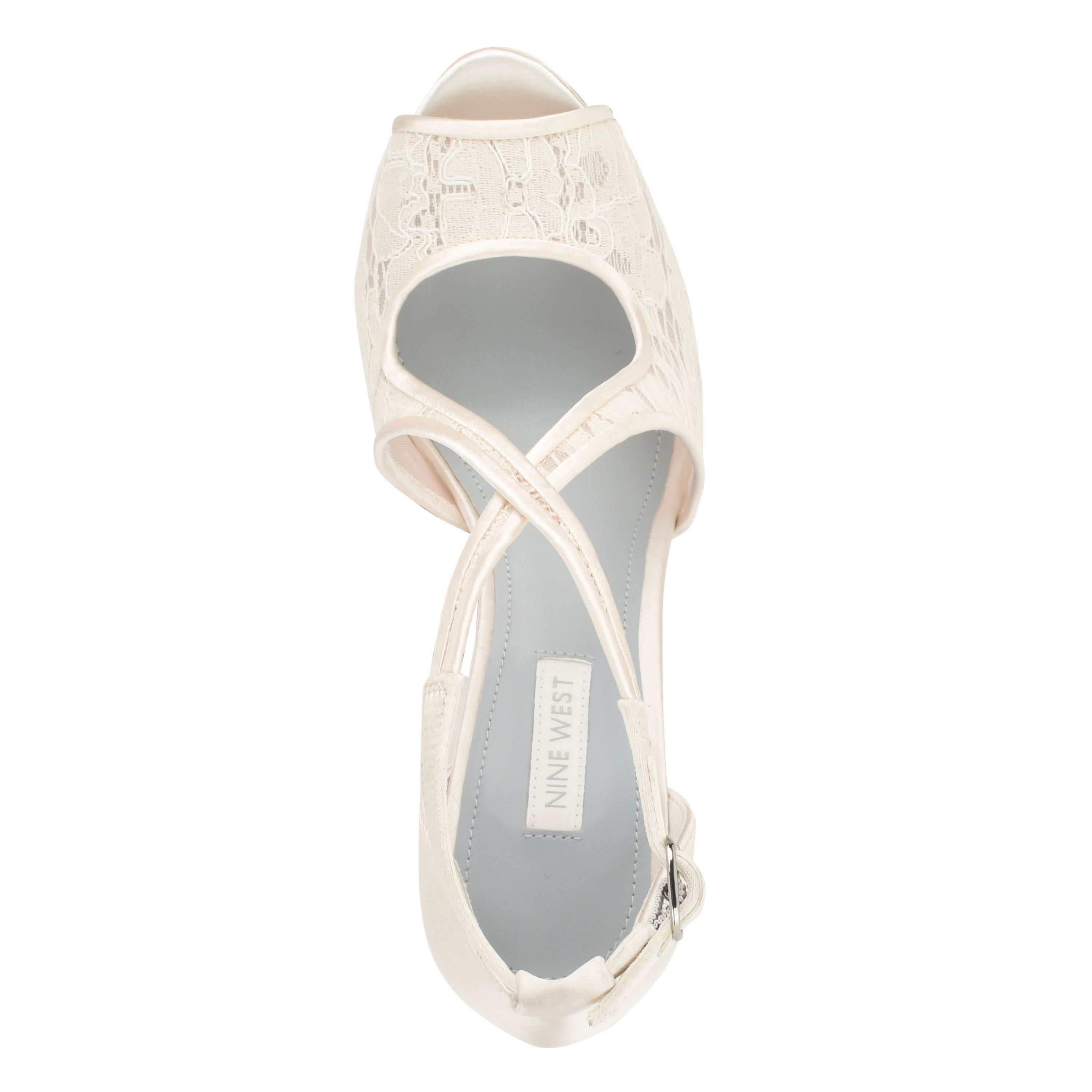 Hanya Bridal Peep Toe Platform Pumps