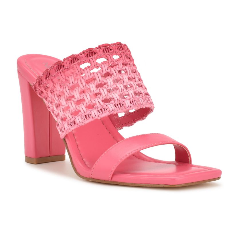Micks Square Toe Woven Dress Sandals