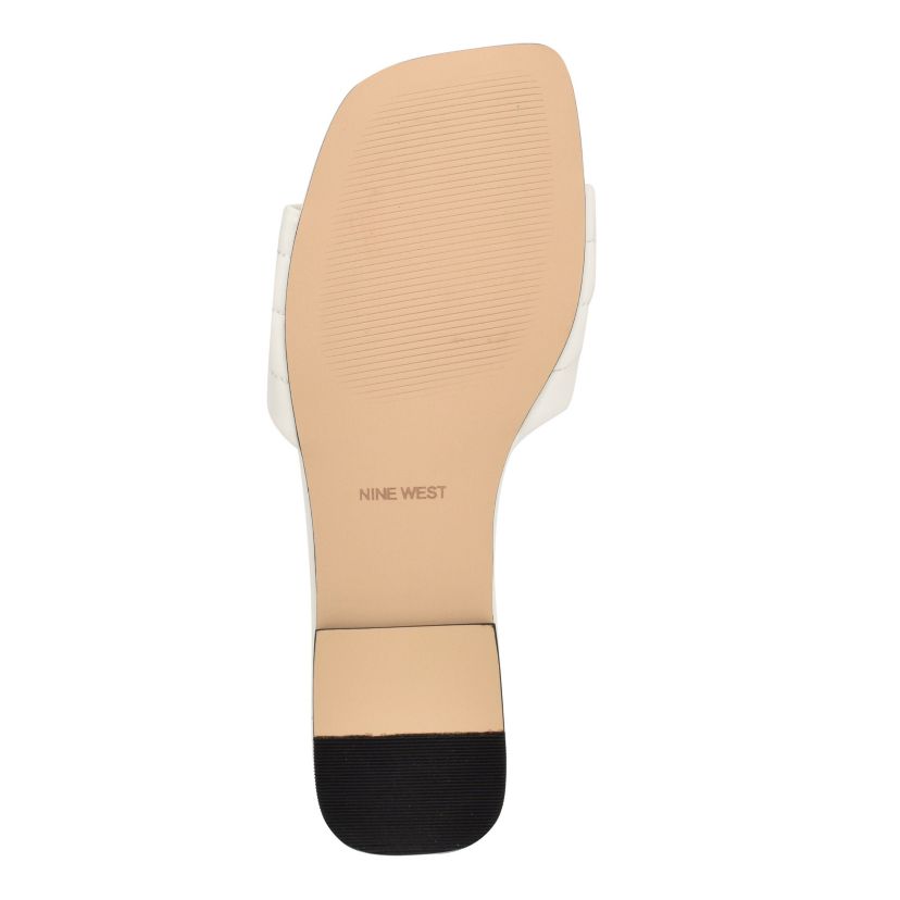 Menqs Square Toe Flat Slide Casual Sandals