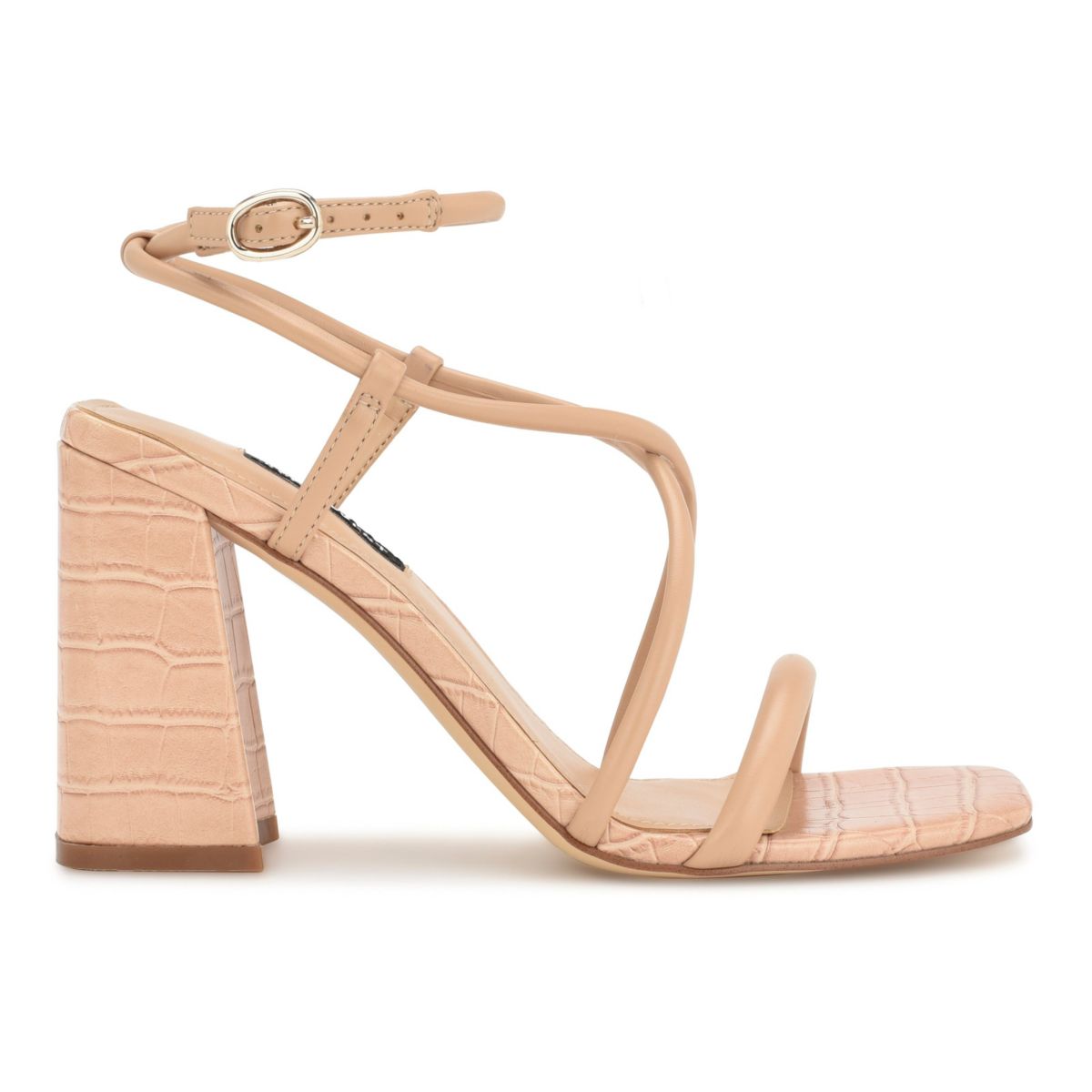 Yeera Square Toe Strappy Heeled Dress Sandals