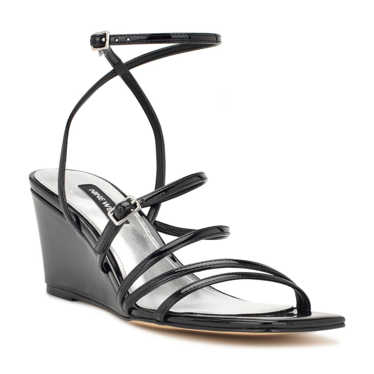 Keamer Square Toe Strappy Wedge Dress Sandals