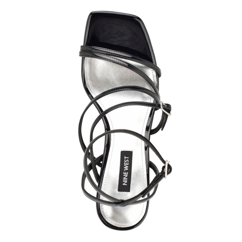 Keamer Square Toe Strappy Wedge Dress Sandals