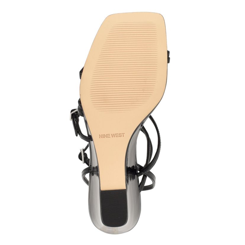 Keamer Square Toe Strappy Wedge Dress Sandals
