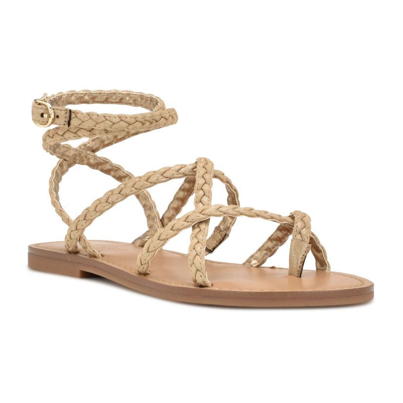 Coralin Toe Ring Strappy Flat Sandals