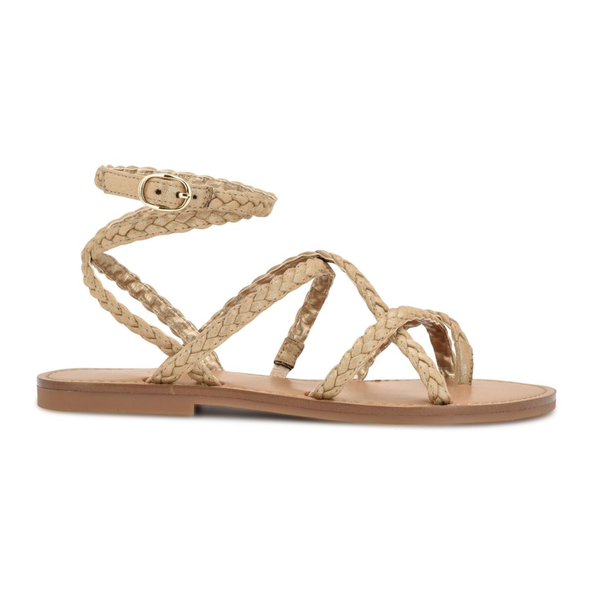 Coralin Toe Ring Strappy Flat Sandals