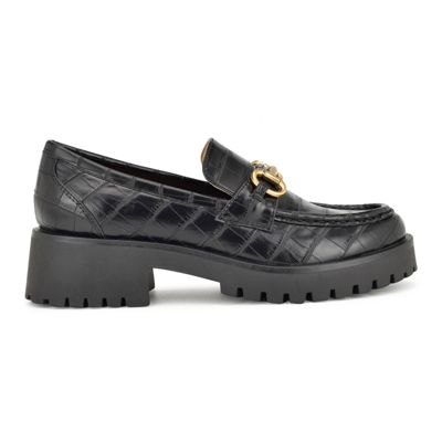 Allmy Round Toe Lug Sole Casual Loafers