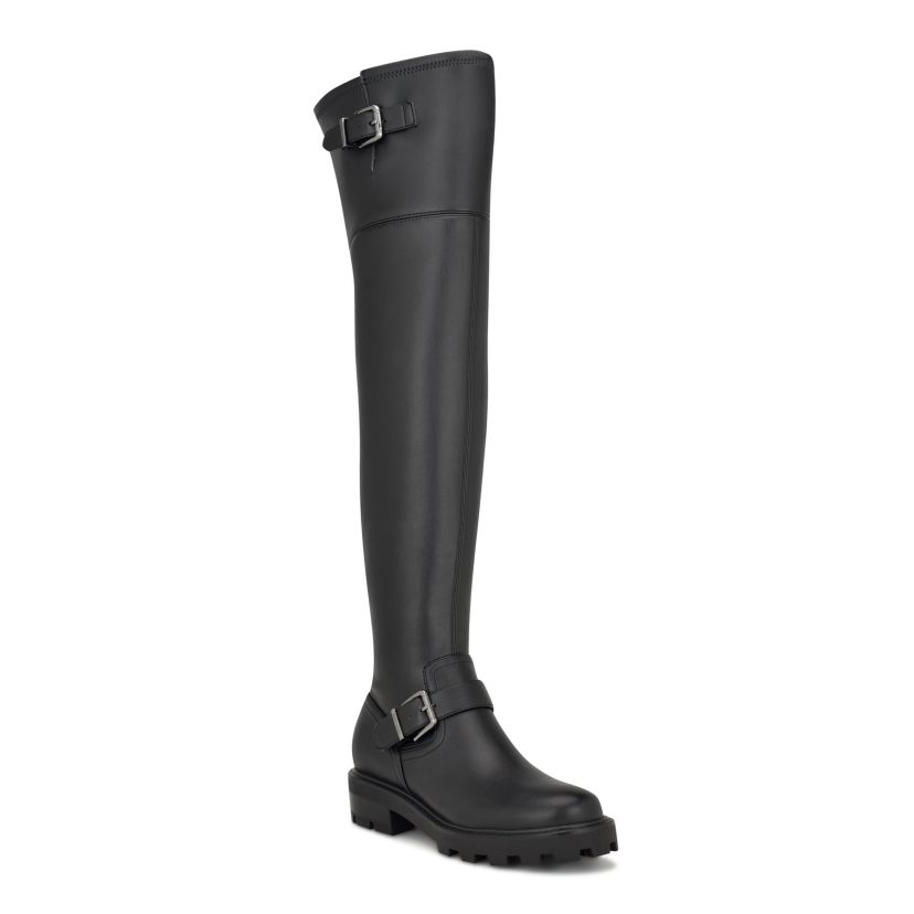 Nans Lug Sole Casual Over The Knee Boots