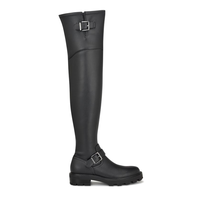 Nans Lug Sole Casual Over The Knee Boots