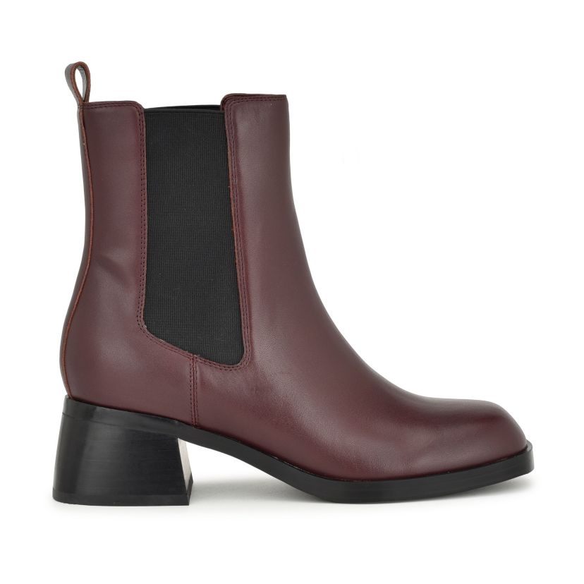 Leriv Square Toe Block Heel Casual Booties