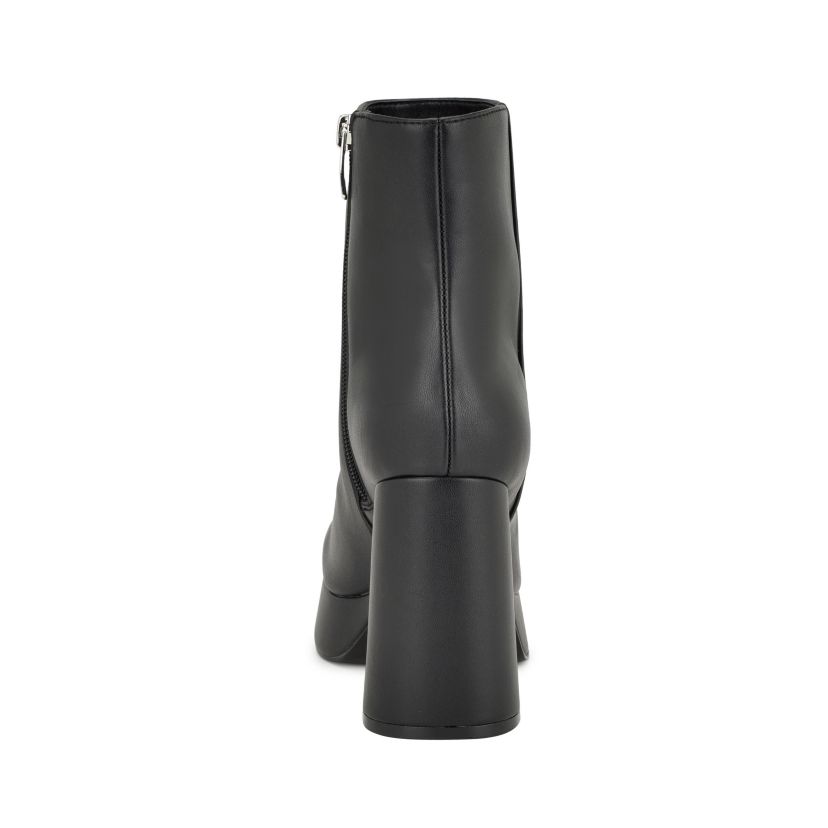 Velo Flared Block Heel Platform Dress Booties