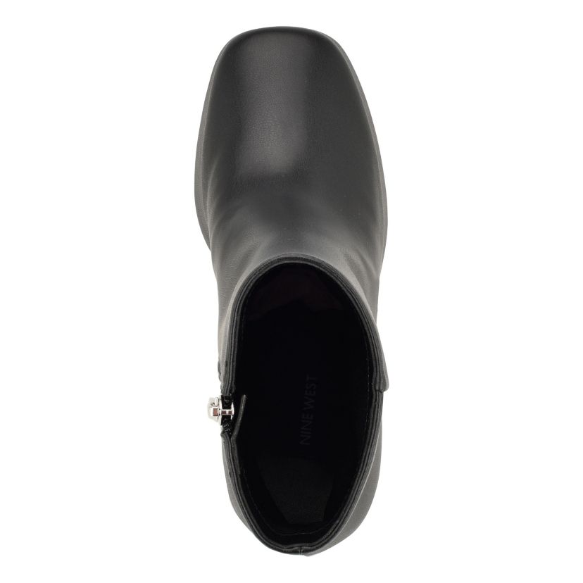 Velo Flared Block Heel Platform Dress Booties