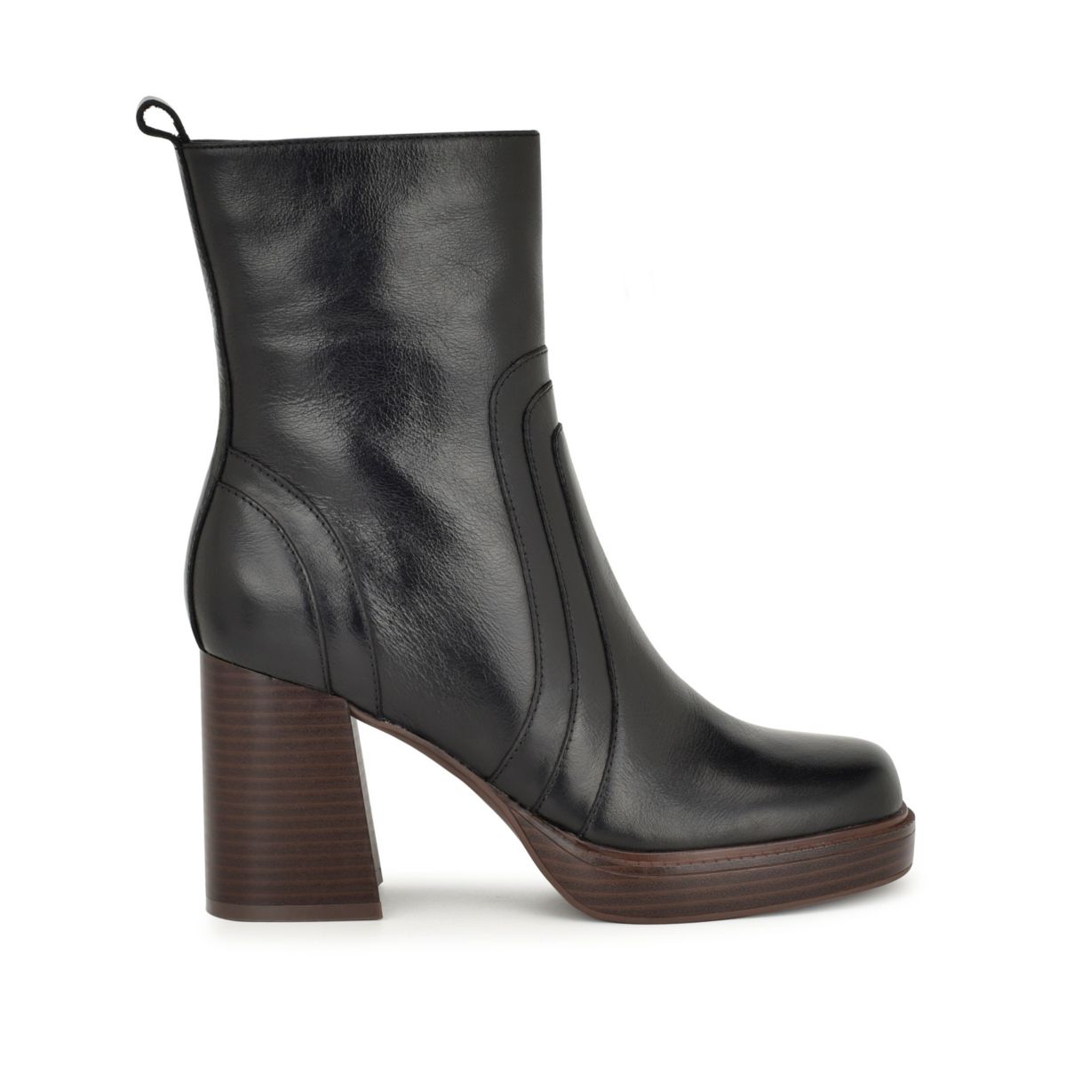 Donad Square Toe Block Heel Dress Booties