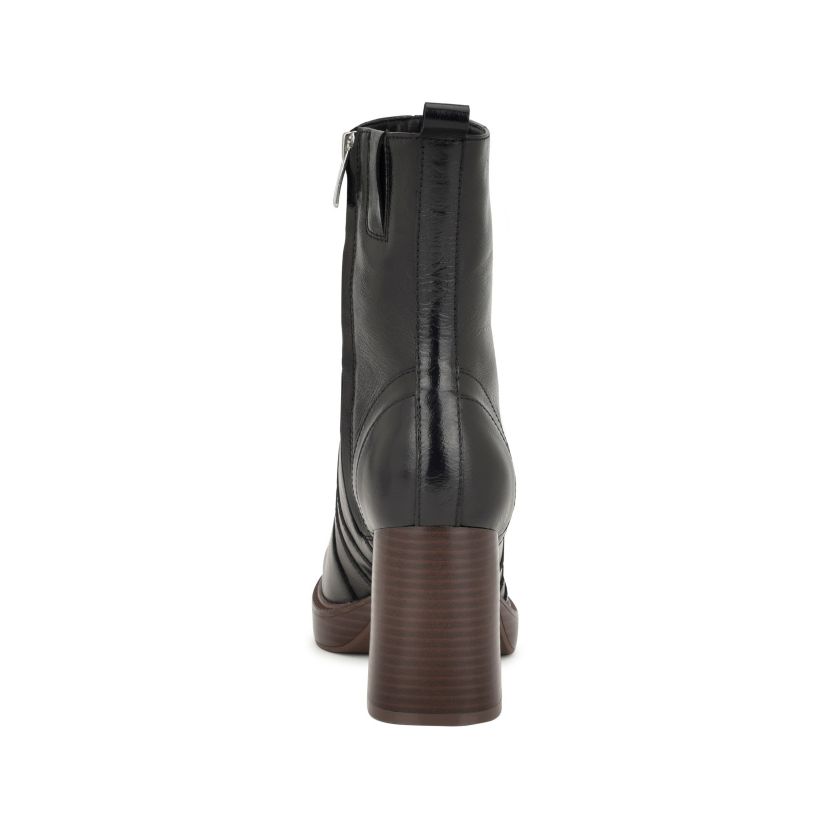 Donad Square Toe Block Heel Dress Booties