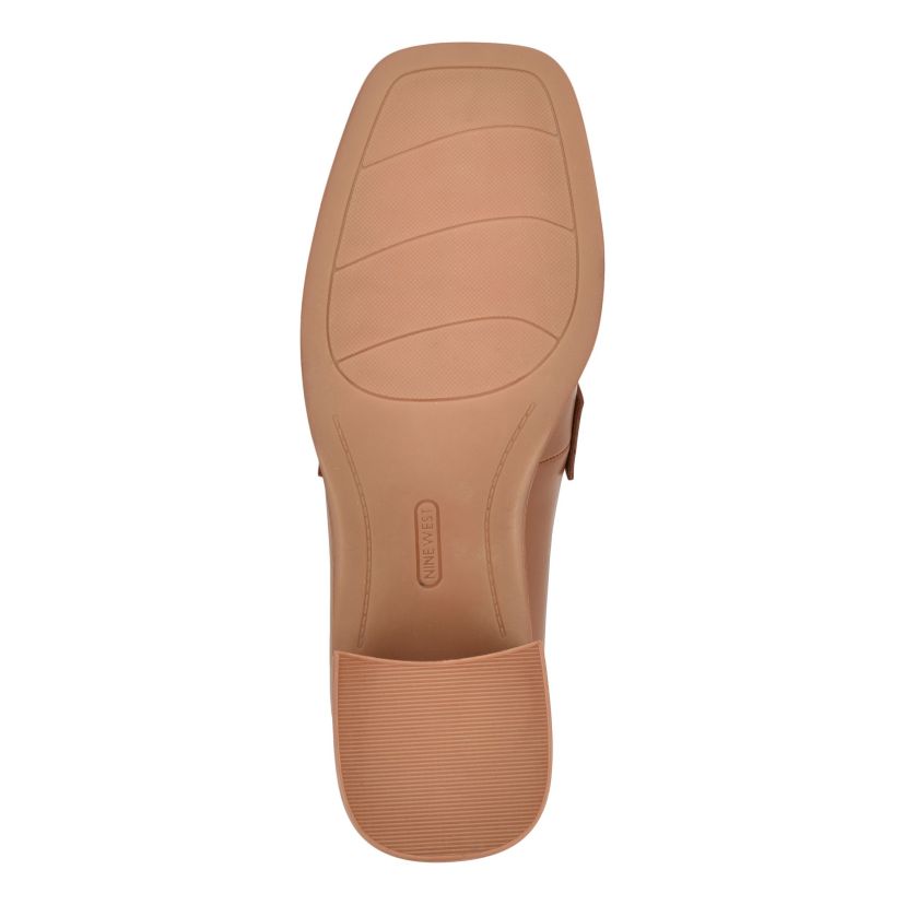 Avalia Square Toe Block Heel Loafers