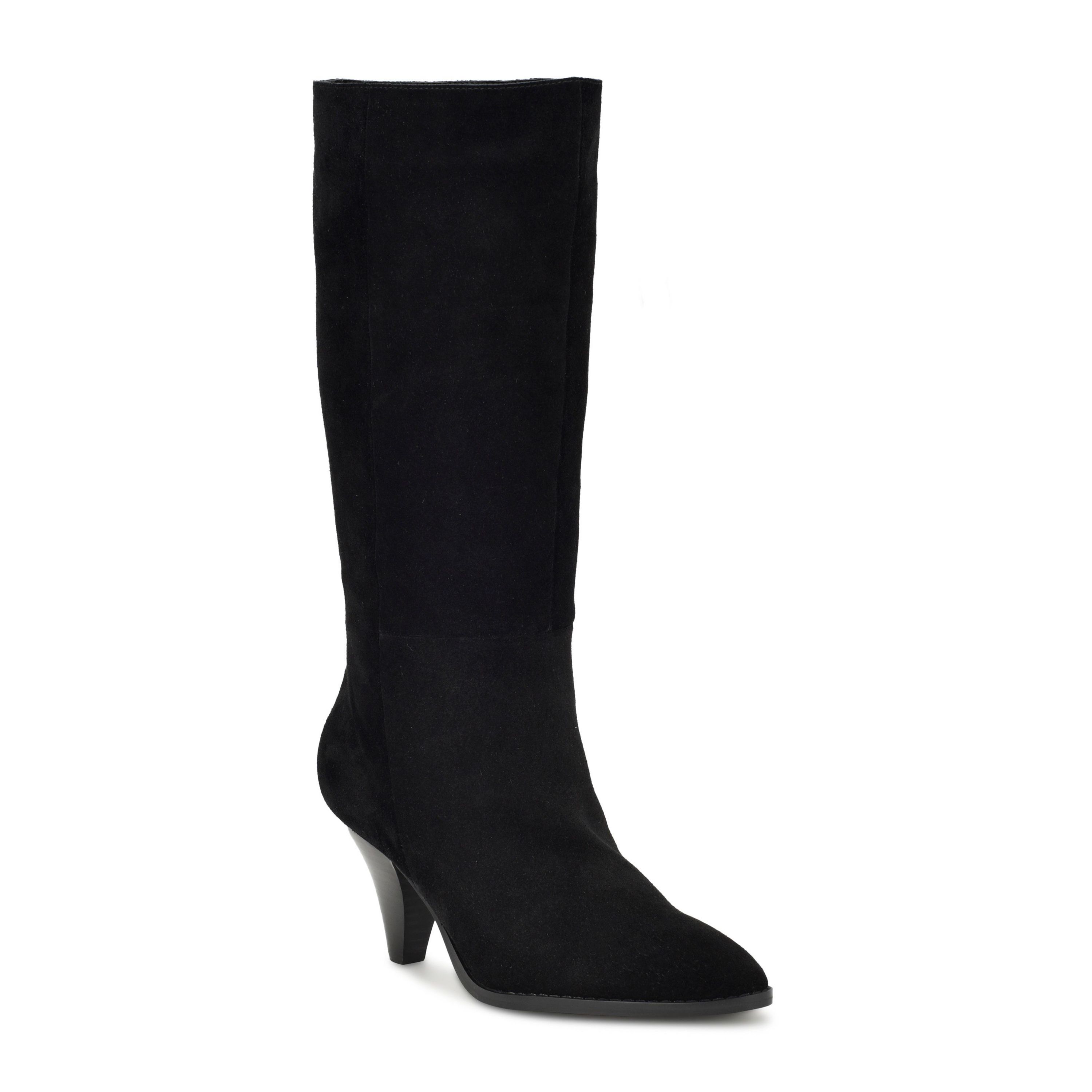 Ceynote Almond Toe Cone Heel Dress Boots