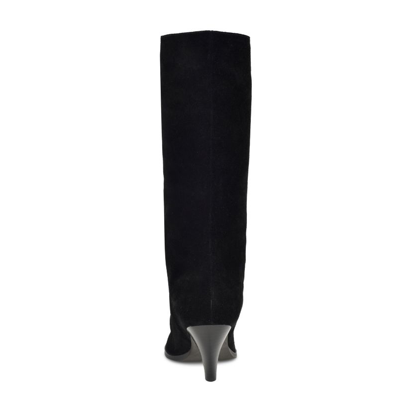 Ceynote Almond Toe Cone Heel Dress Boots