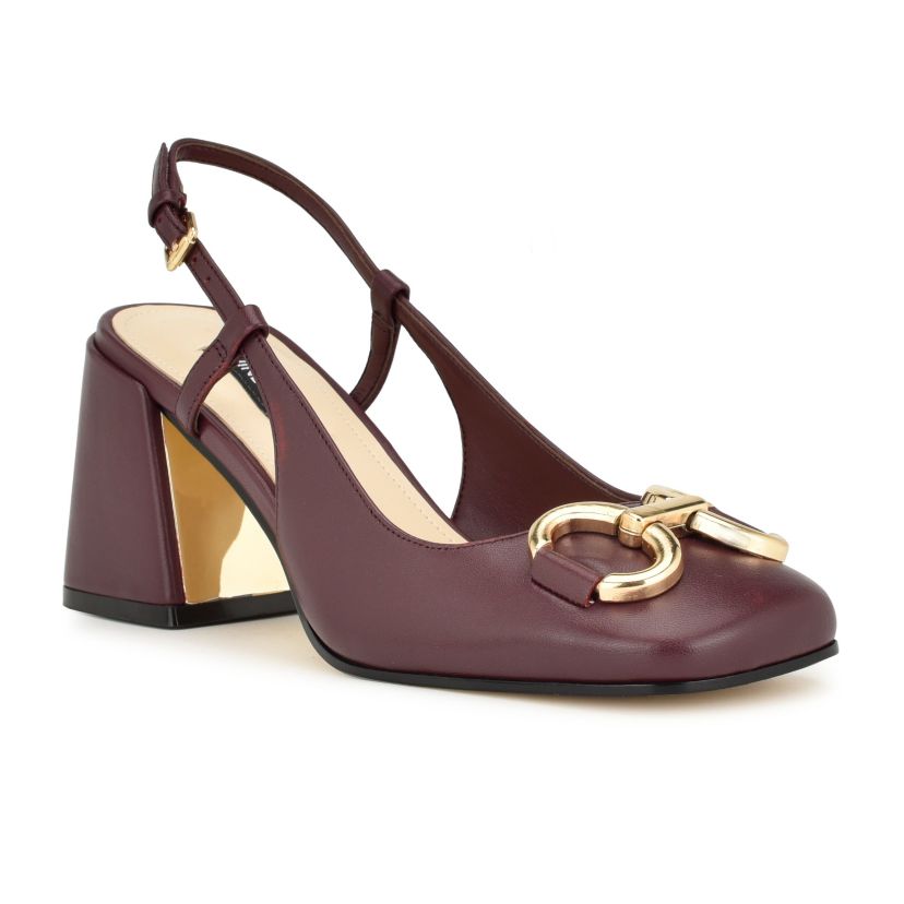 Cast Block Heel Square Toe Dress Pumps