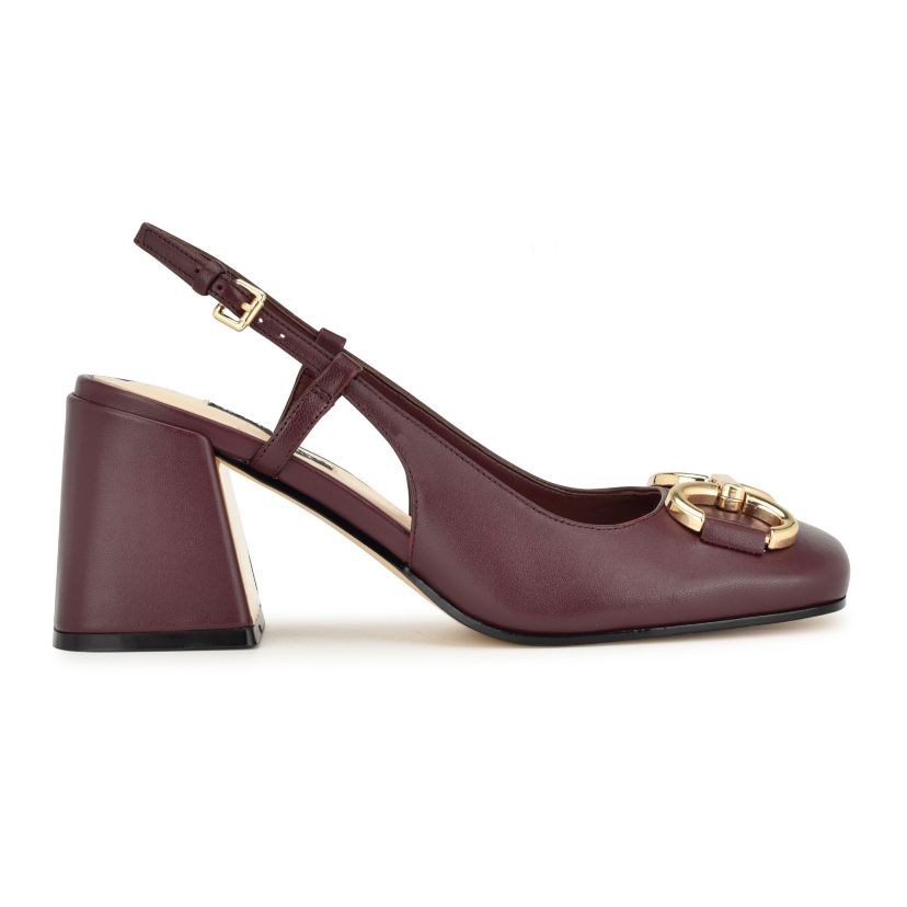 Cast Block Heel Square Toe Dress Pumps