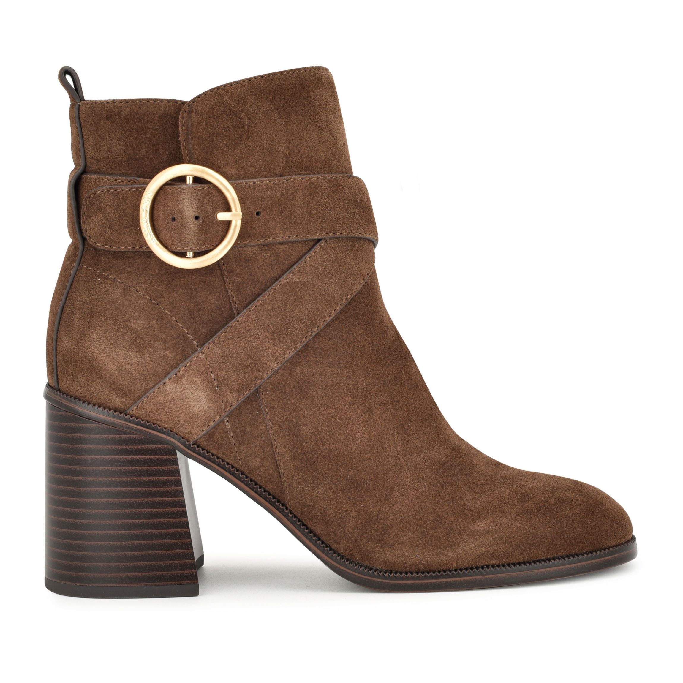 Needyou Round Toe Block Heel Dress Booties