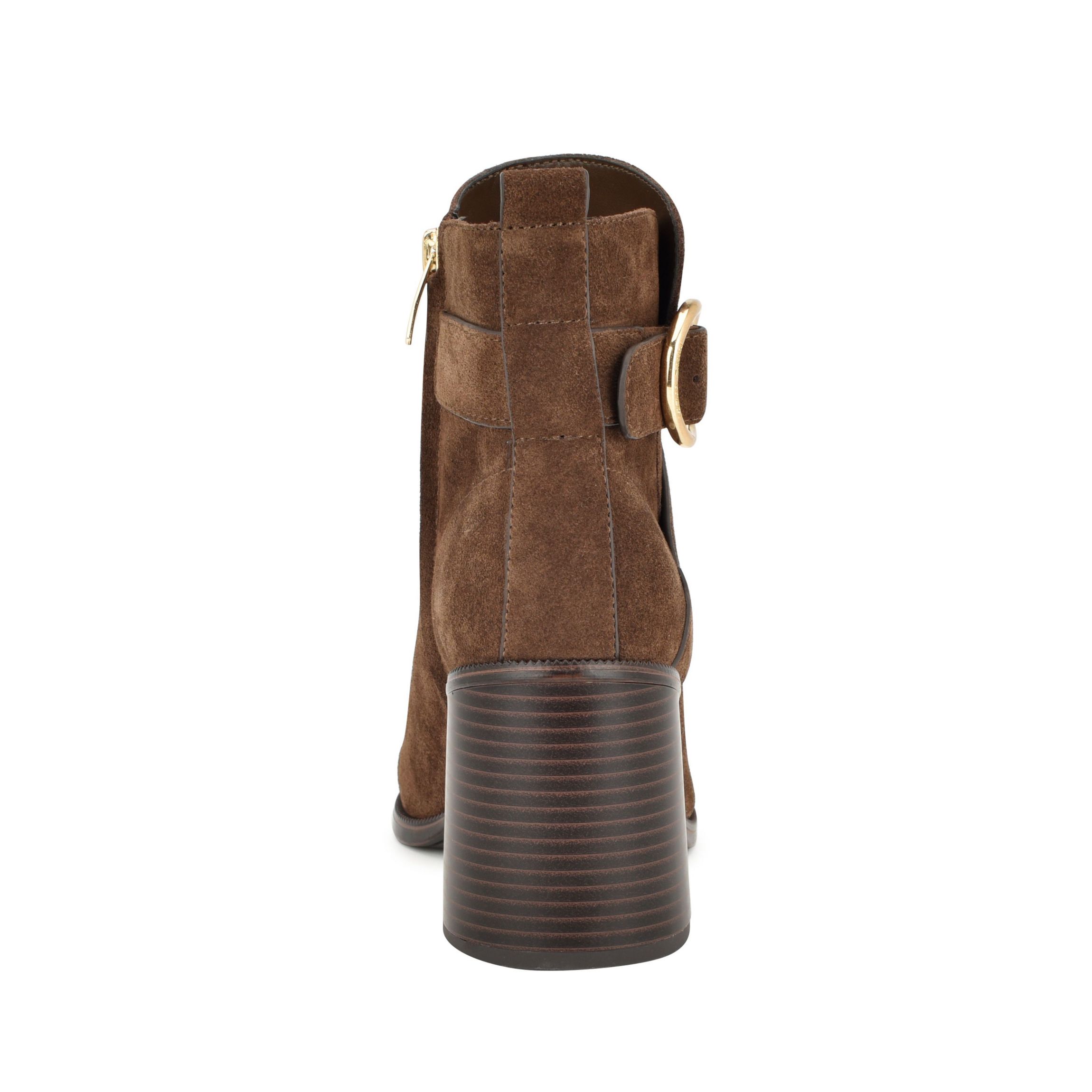 Needyou Round Toe Block Heel Dress Booties