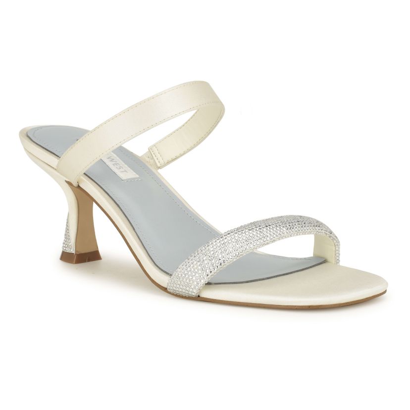 Shimme Bridal Tapered Heel Dress Sandals