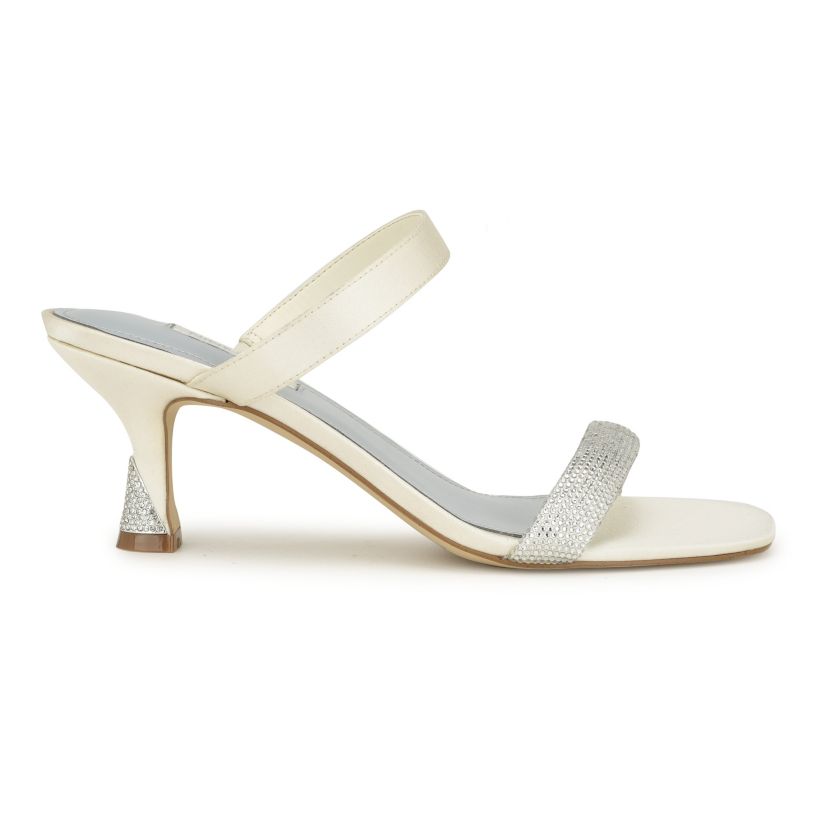Shimme Bridal Tapered Heel Dress Sandals