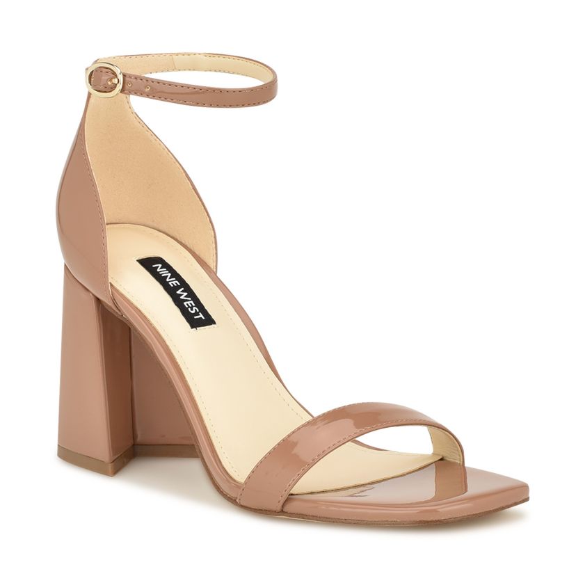 Ilea Block Heel Square Toe Dress Sandals
