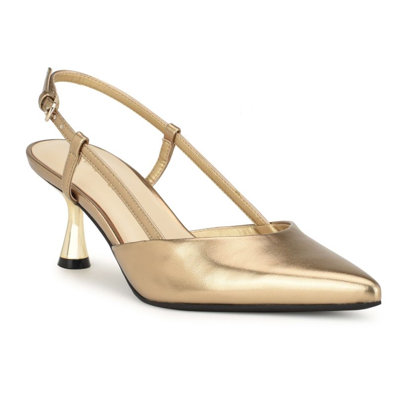Rowen Kitten Heel Pointy Toe Slingback Dress Pumps