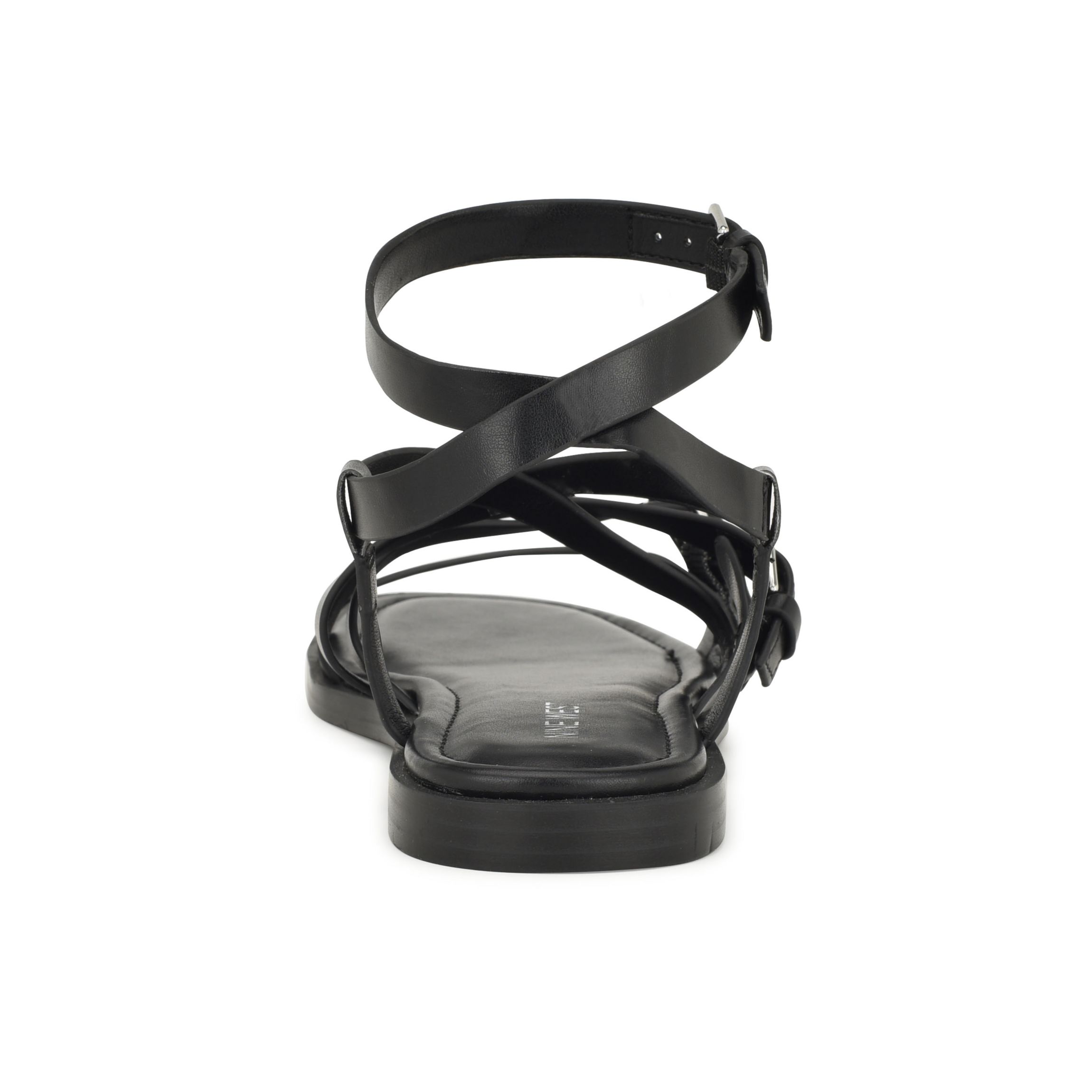 Rulen Square Toe Strappy Flat Sandals