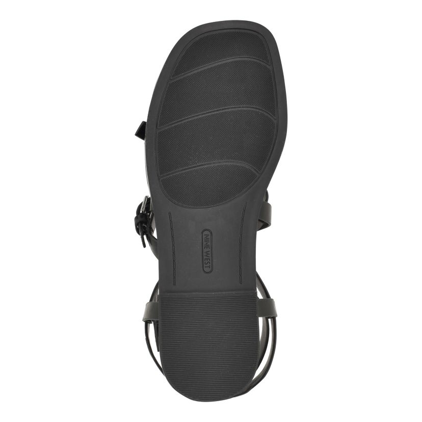 Rulen Square Toe Strappy Flat Sandals