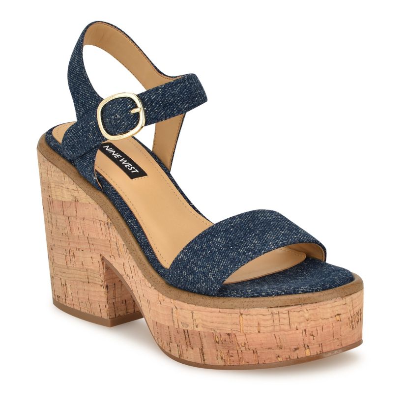 Amye Adjustable Ankle Strap Wedge Sandals