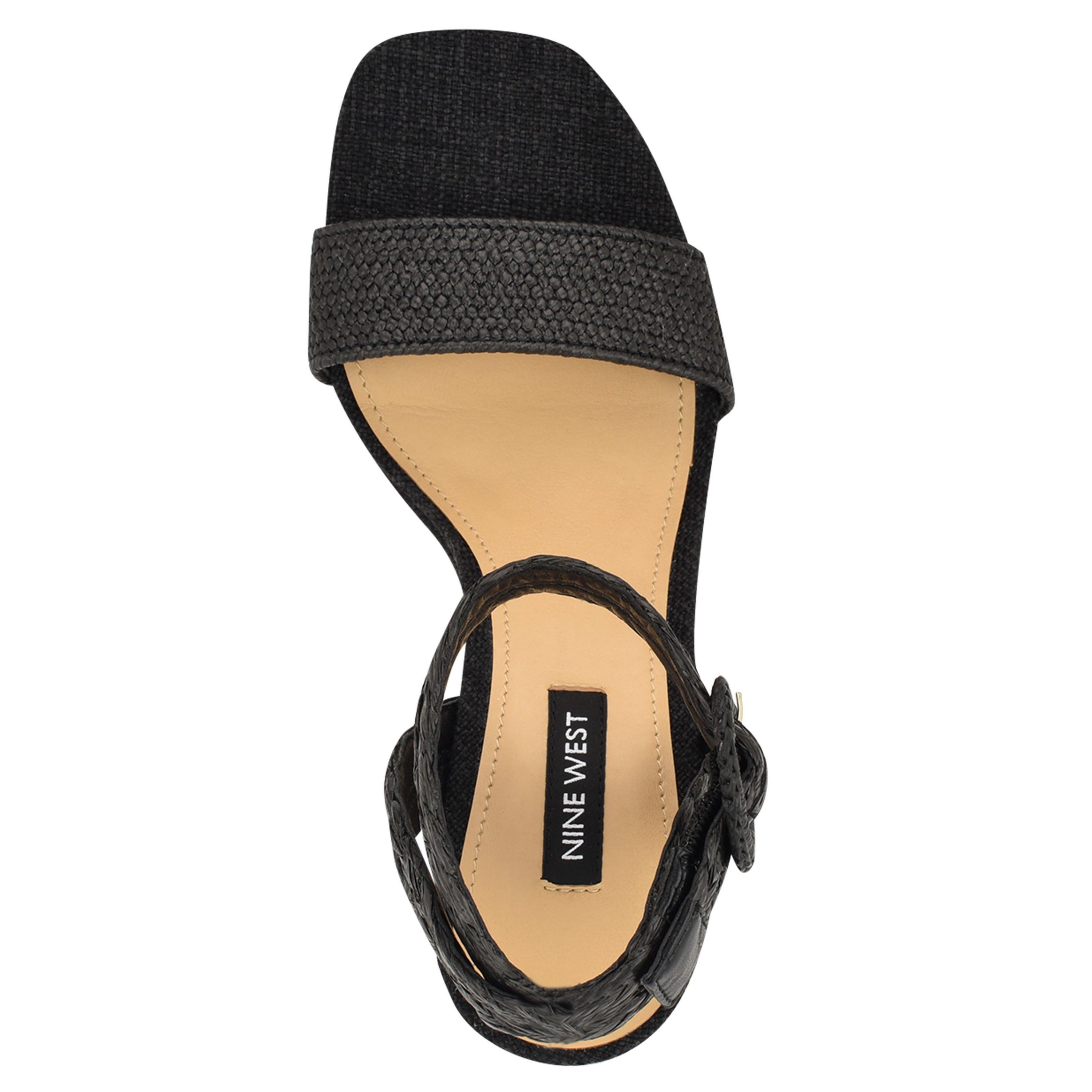 Nerisa Square Toe Woven Wedge Sandals