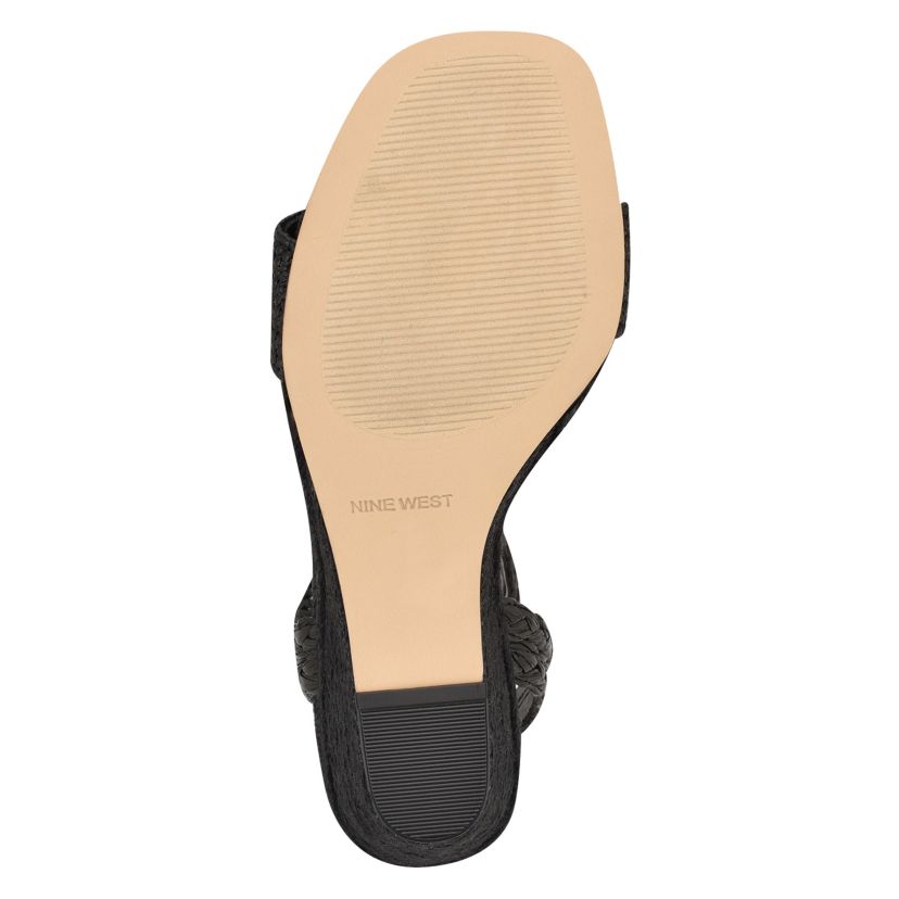 Nerisa Square Toe Woven Wedge Sandals