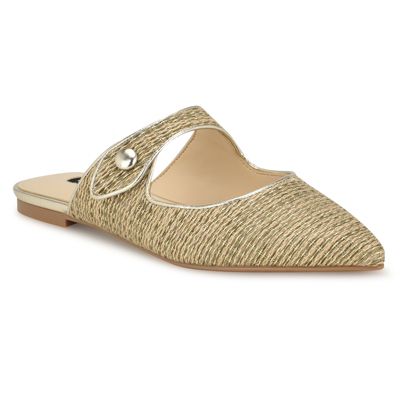 Nine West Women's Barbra Pointy Toe Slip-on Flat Mules, 10M -  0198095464514