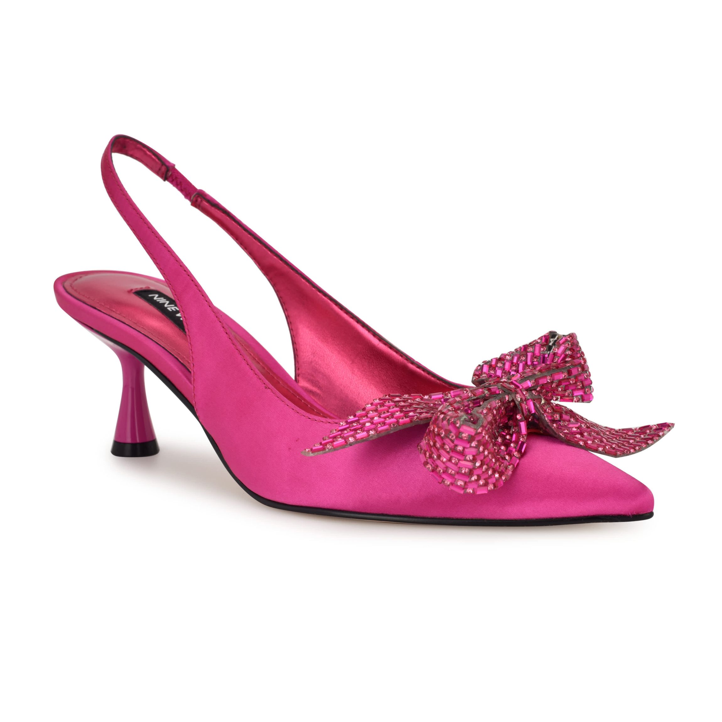 Rills Pointy Toe Slip-on Dress Slingback Pumps