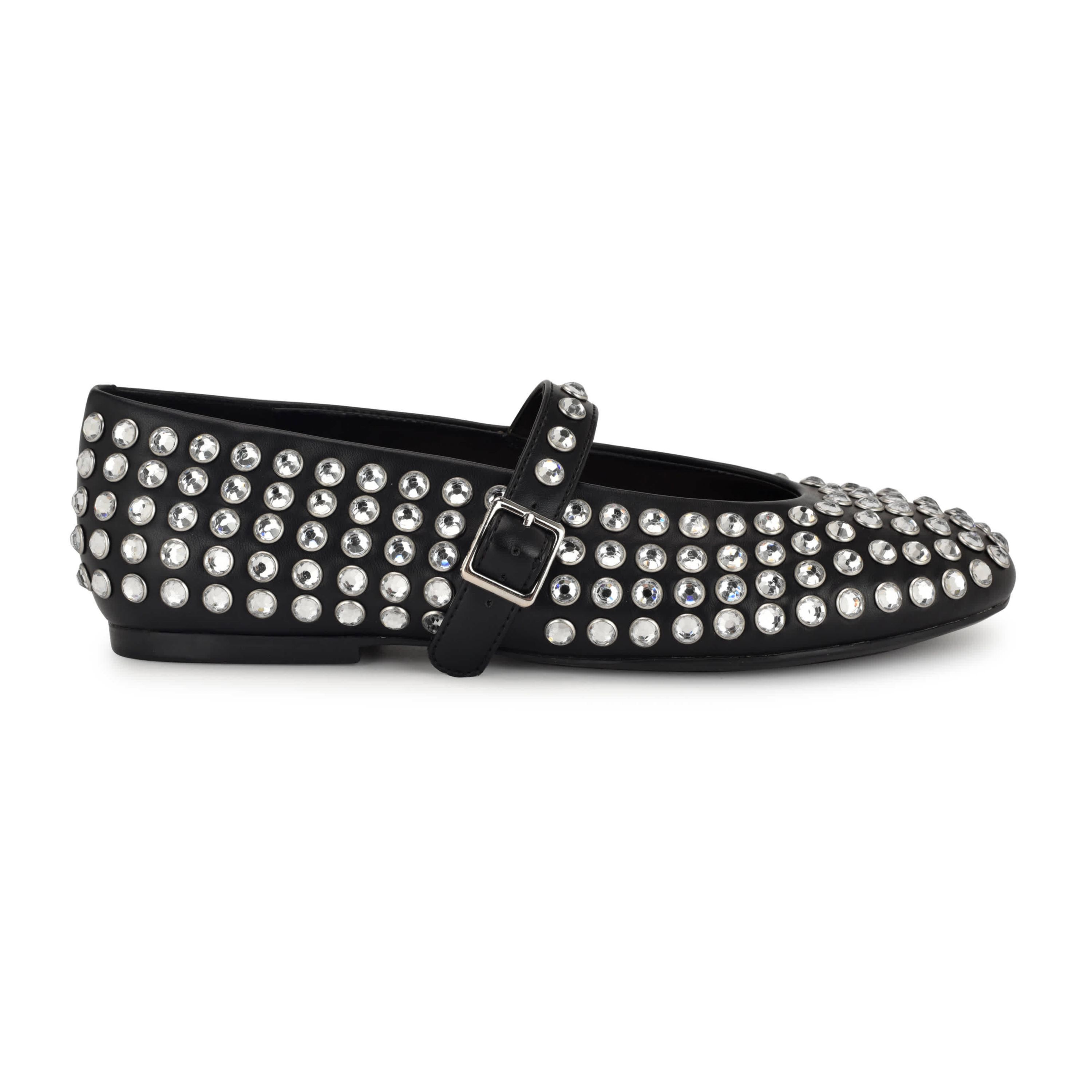 Emmil Round Toe Embellished Dress Flats