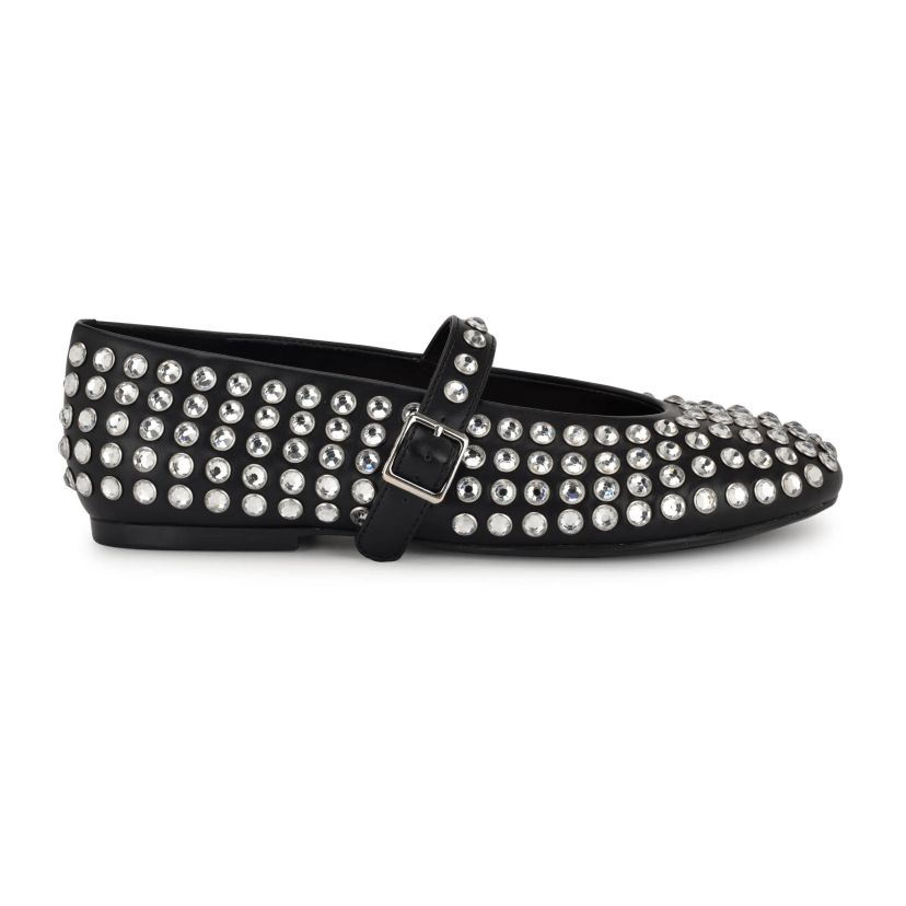 Emmil Round Toe Embellished Dress Flats