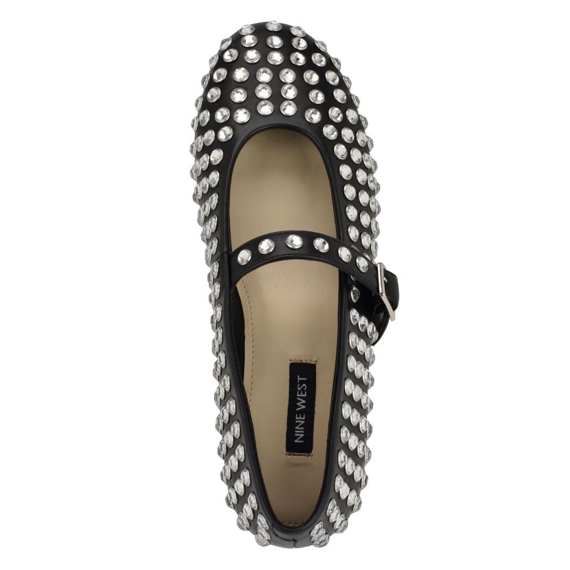 Emmil Round Toe Embellished Dress Flats