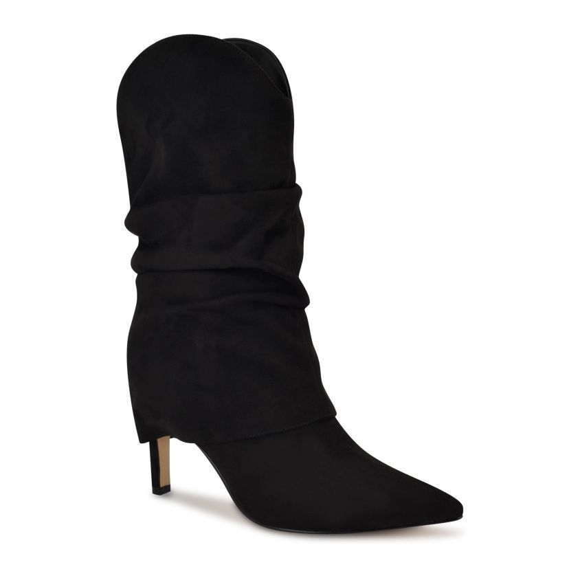 Glitch Pointy Toe Slouchy Dress Boots