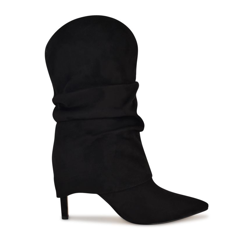 Glitch Pointy Toe Slouchy Dress Boots